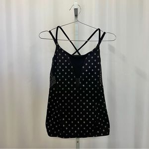 Lululemon black & white polka dot tank top